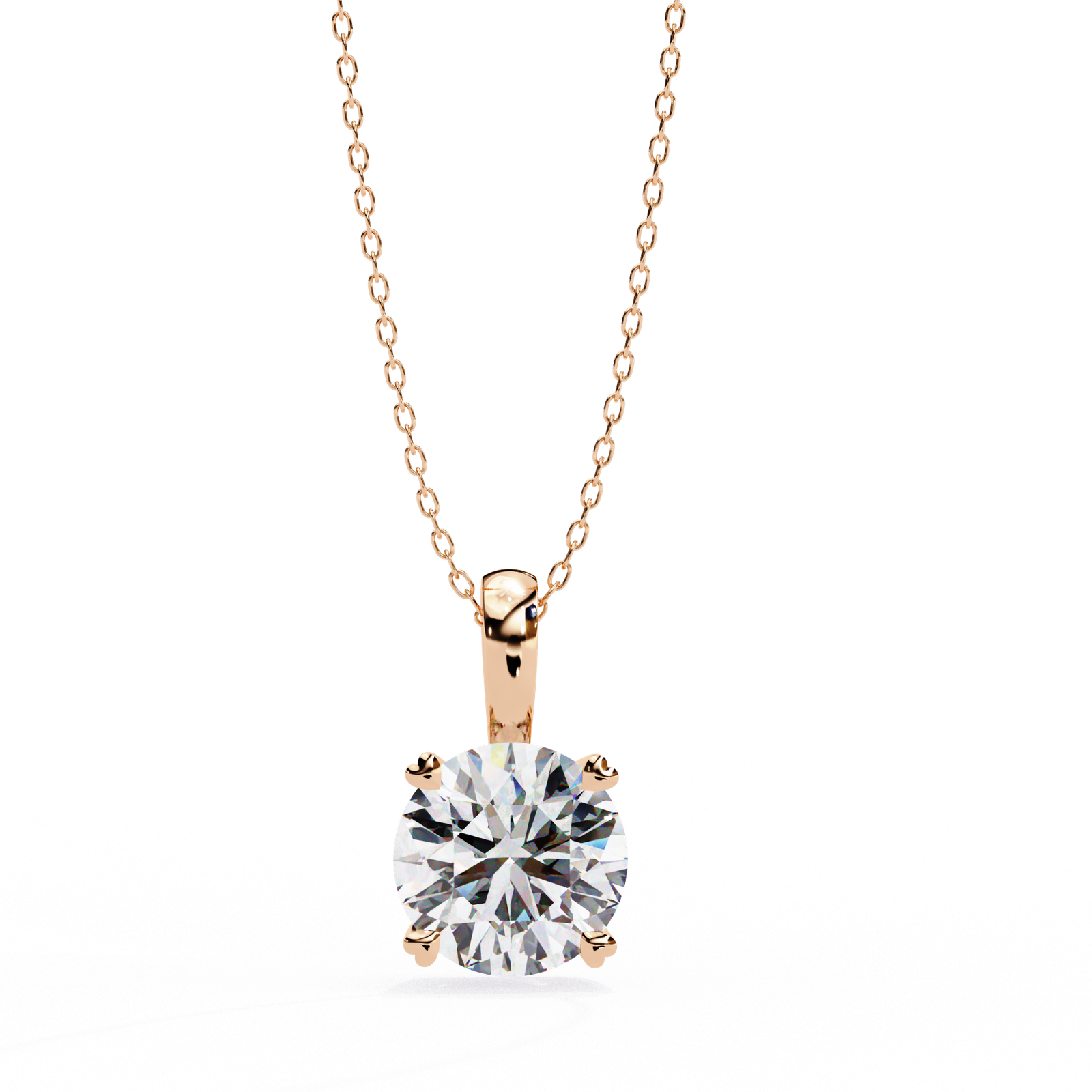 Round Solitaire 4 prongs Pendant
