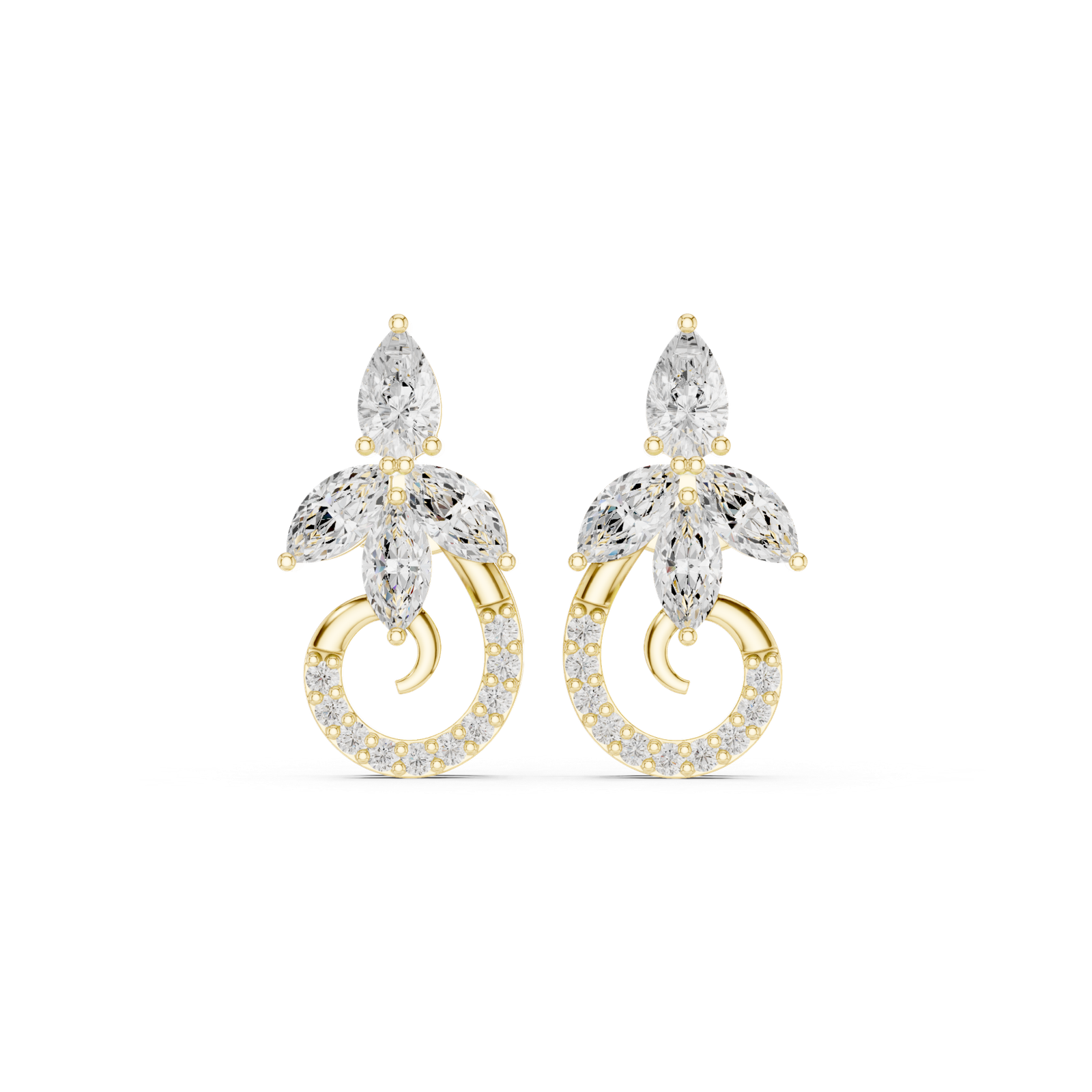 Floral Swirl Earrings