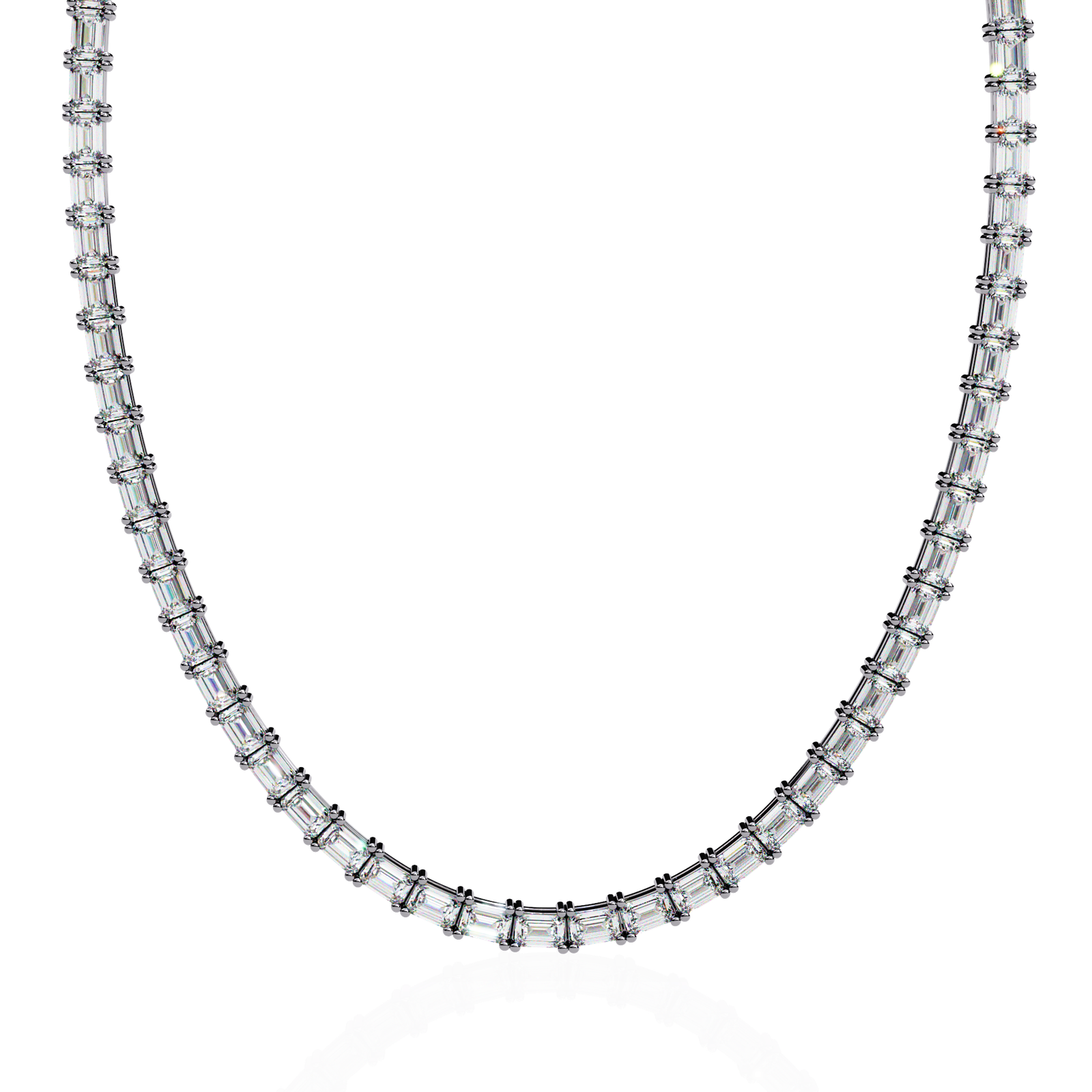 Emerald Cascade Tennis Necklace