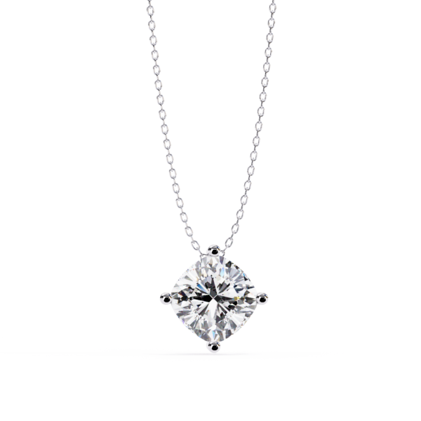 Cushion Solitaire Pendant
