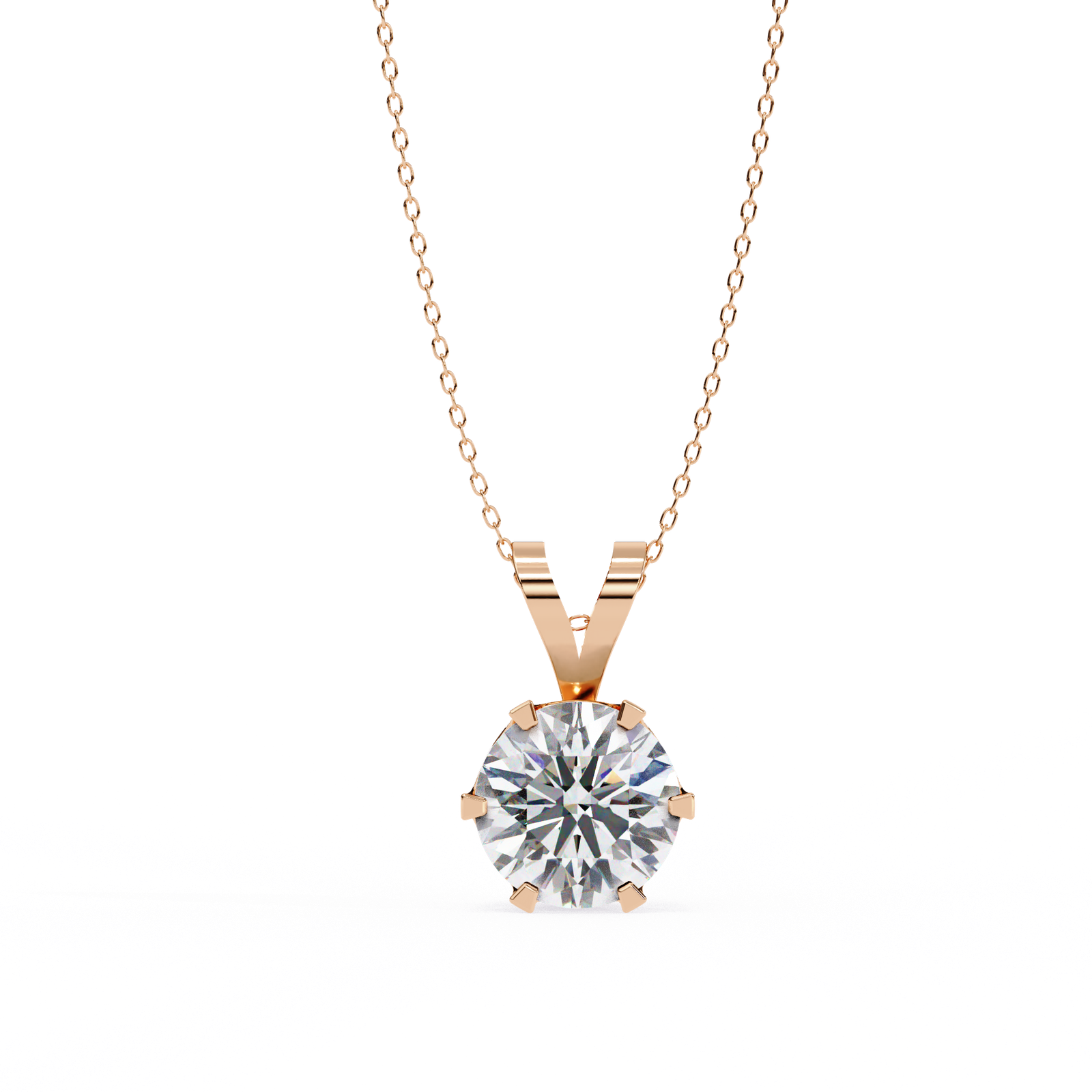 Round Solitaire Binate Pendant
