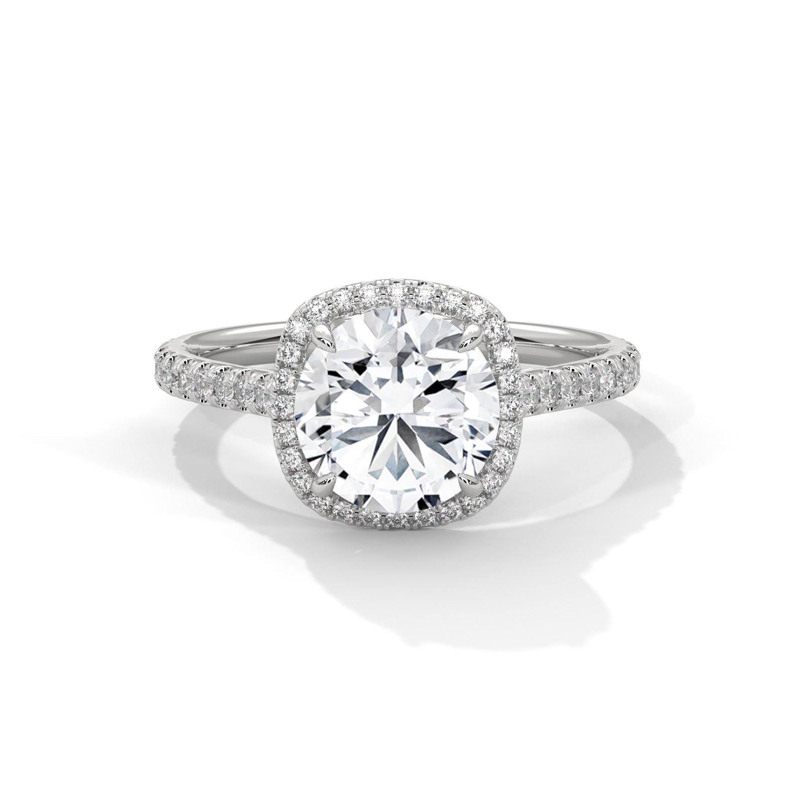 Timeless Halo Cushion Ring