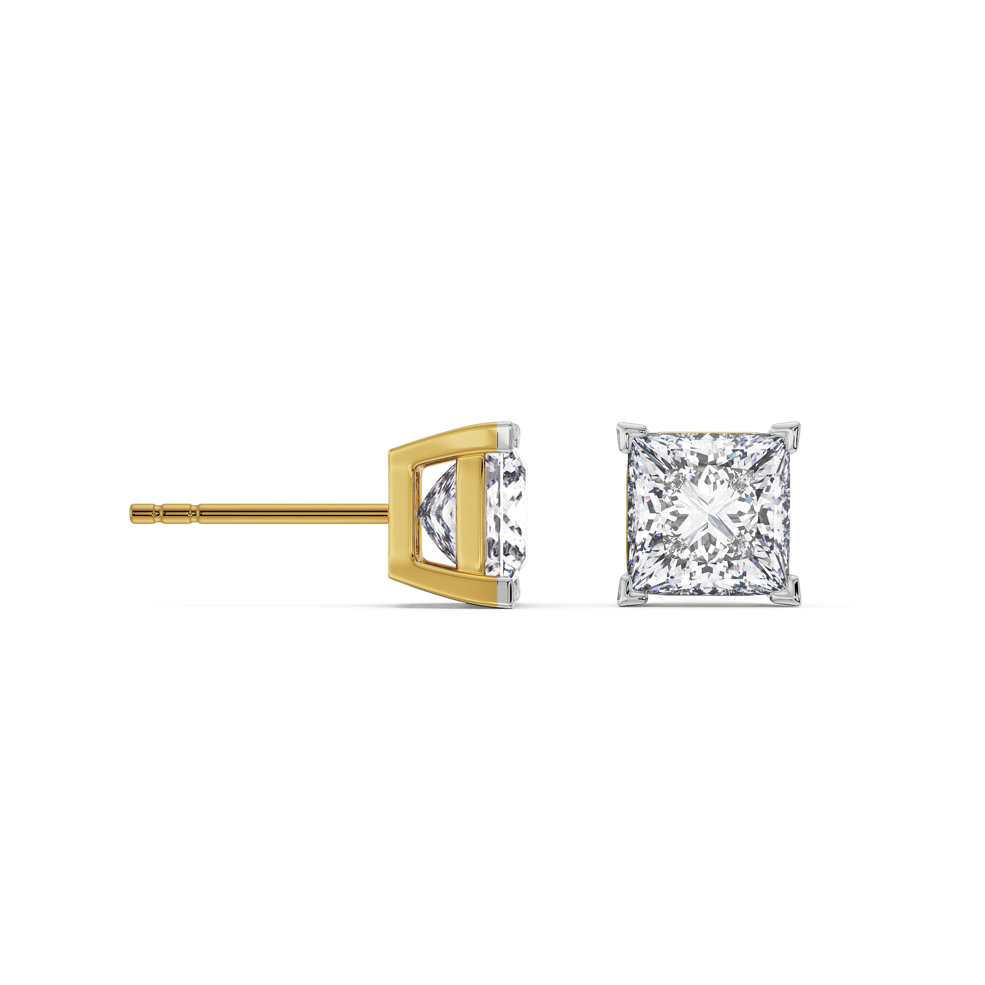 Classic Square Diamond Studs