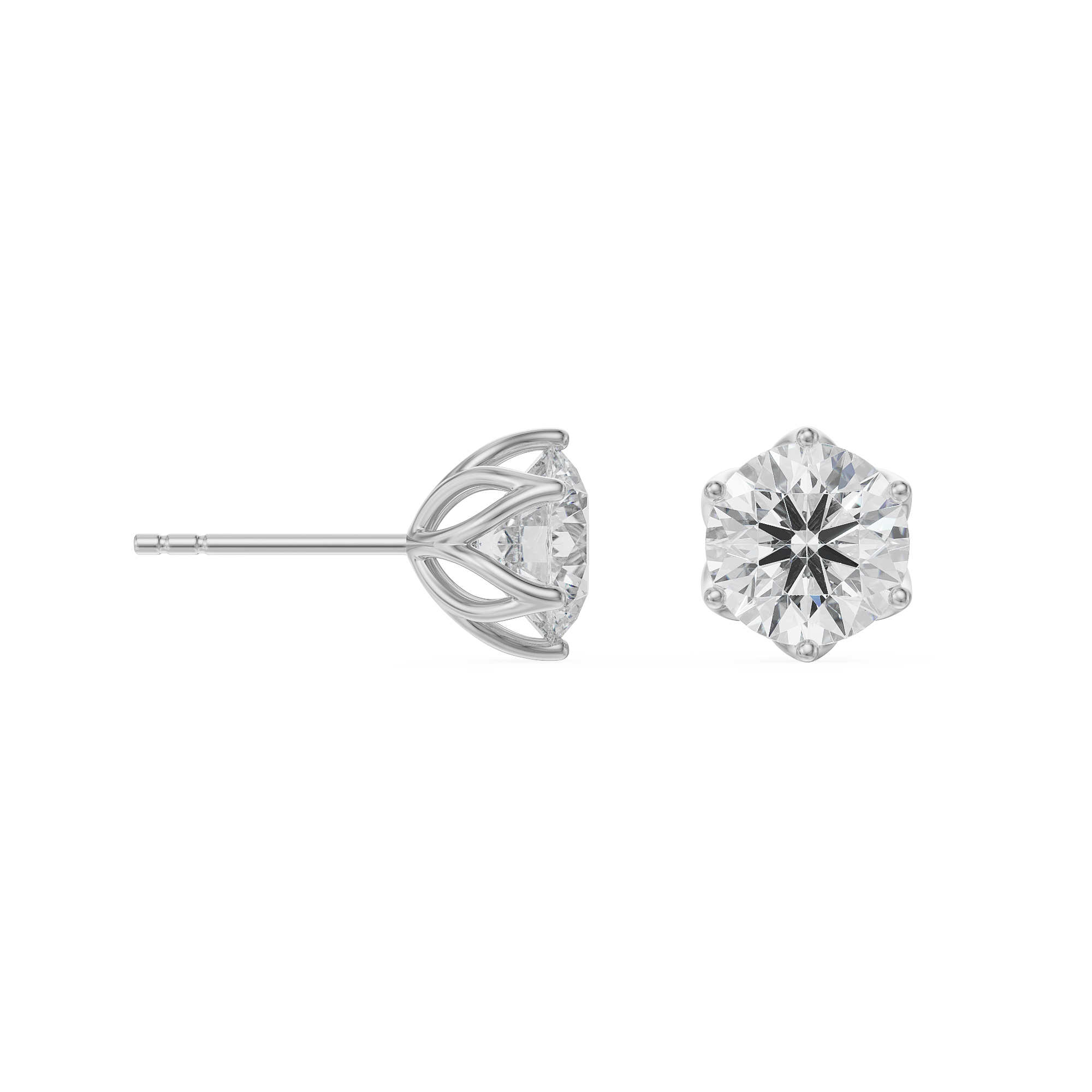 Petal Solitaire Studs
